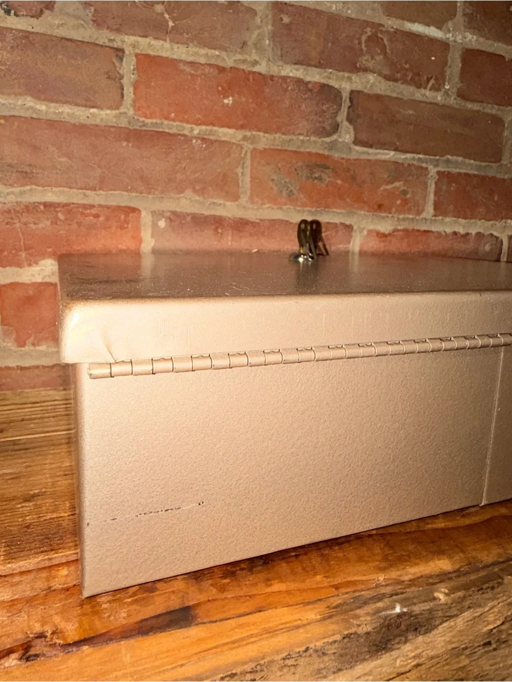 Metal Cash Box with White Handle